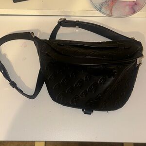 Glamaholic Black Embossed Fanny Pack